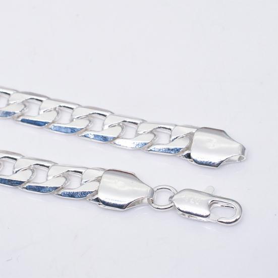 8 мм посеребренный браслет-цепочка с браслетом-цепочкой для женщин и мужчин, ювелирные изделия для вечеринок