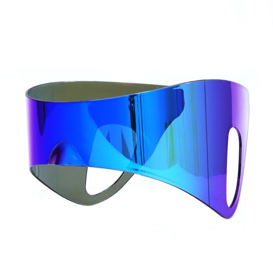 Панк Солнцезащитные очки Щиток Маска Прямоугольные Солнцезащитные очки Мужские Женские Стимпанк Большие Солнцезащитные очки для Повседневного Наряда Путешествий Спорт на Открытом Воздухе