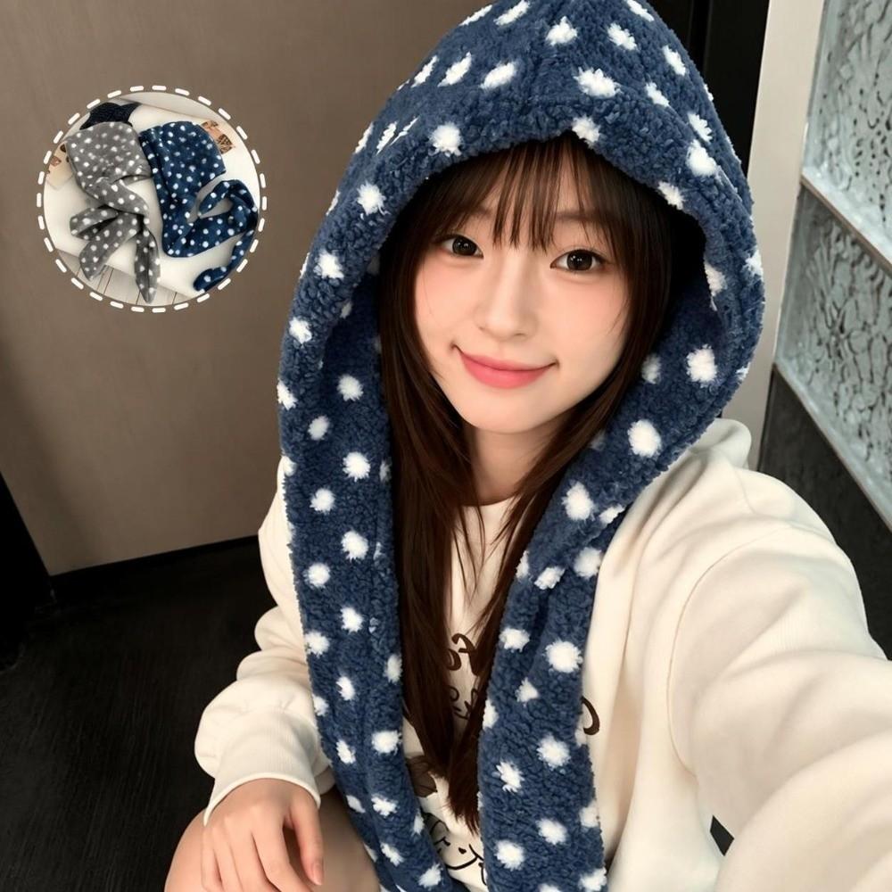 Hat and Scarf in One Plush Balaclava Hat Long Style Ear Protection Hat Hat Scarf Set Winter Season