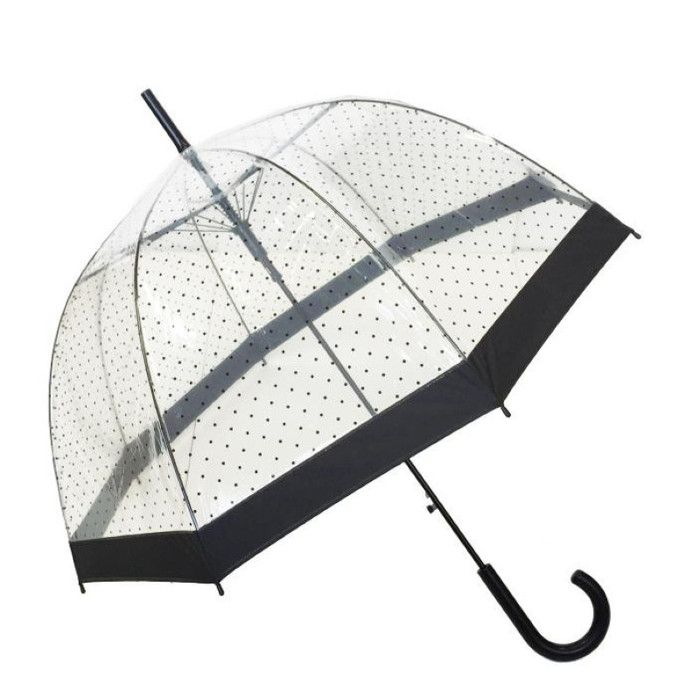 Lady Polka Dot Clear Bell Umbrella