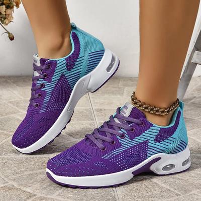Продавец Разноцветные дышащие сетчатые кроссовки женские на шнуровке танкетки кроссовки осенние повседневные толстые женские туфли