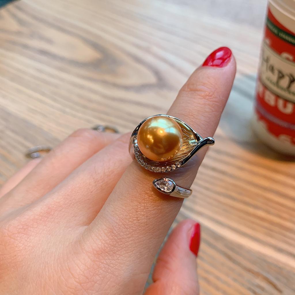 Желаю Ao Fritillary Pearl Женское кольцо Модное Креативное ювелирное изделие Регулируемое кольцо для руки Модное