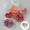 Rose Mold Diy Heart Shaped Roses Aromatherapy Candle Epoxy Resin Plaster Mould Soap Silicone Molds Party Festivals Gift Decor