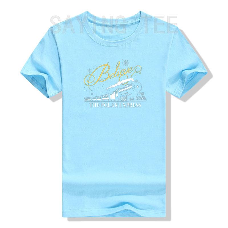 The Polar Express Believe Christmas Family Matching Pajamas TShirt Sayings Quote Graphic Tee Tops Xmas Party Holiday Clothes