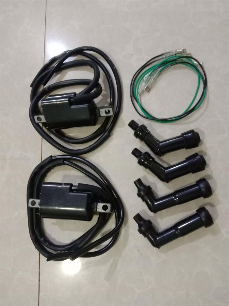 2 комплекта для мотоцикла Honda CB350F CB400F CB550F CB500 CB550K катушка зажигания с колпачком