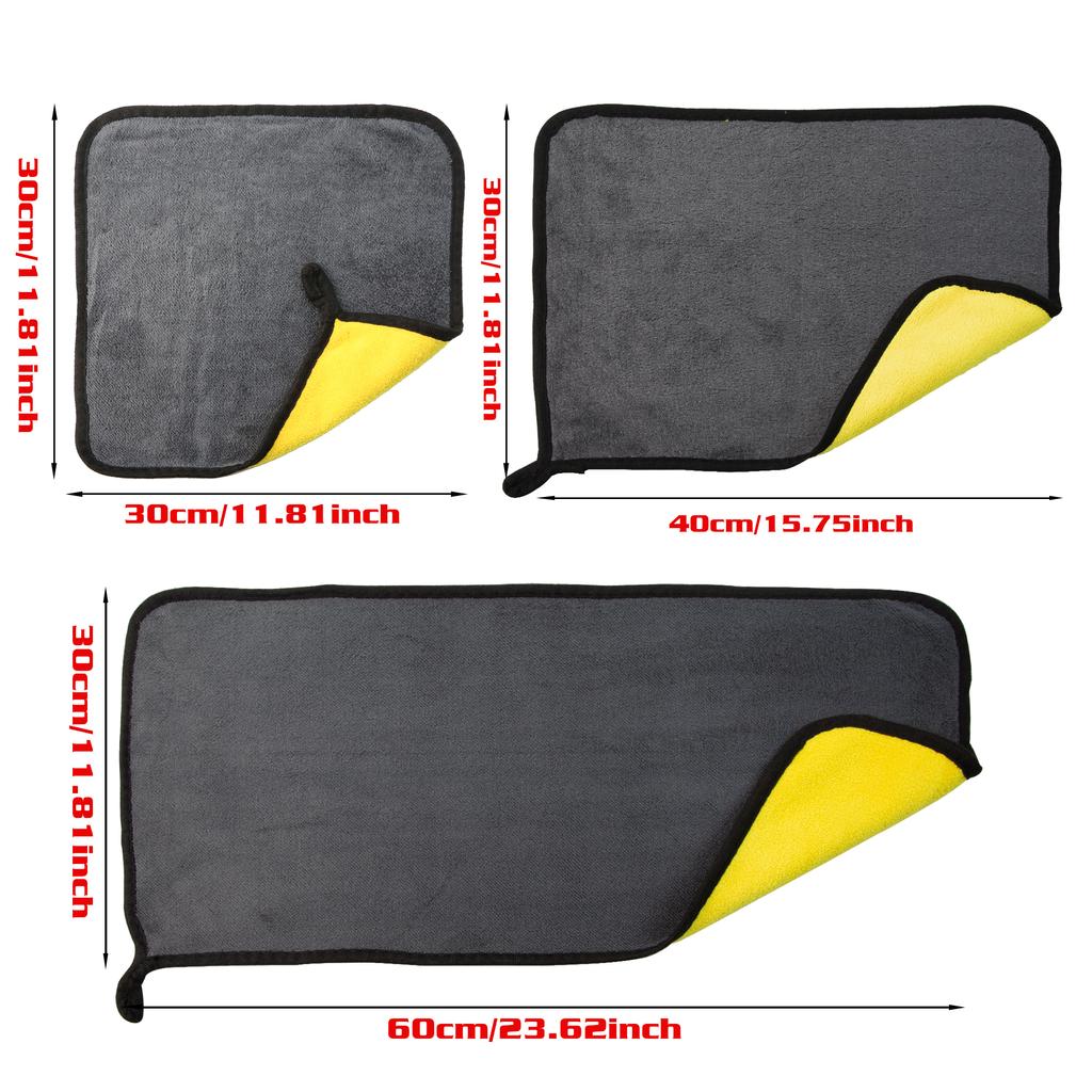 10 шт. Микрофибровое полотенце для очистки, сушки, сушки, ухода за автомобилем, детализации, мойки автомобиля, принадлежности для полотенец, двухслойная салфетка для очистки оконного стекла