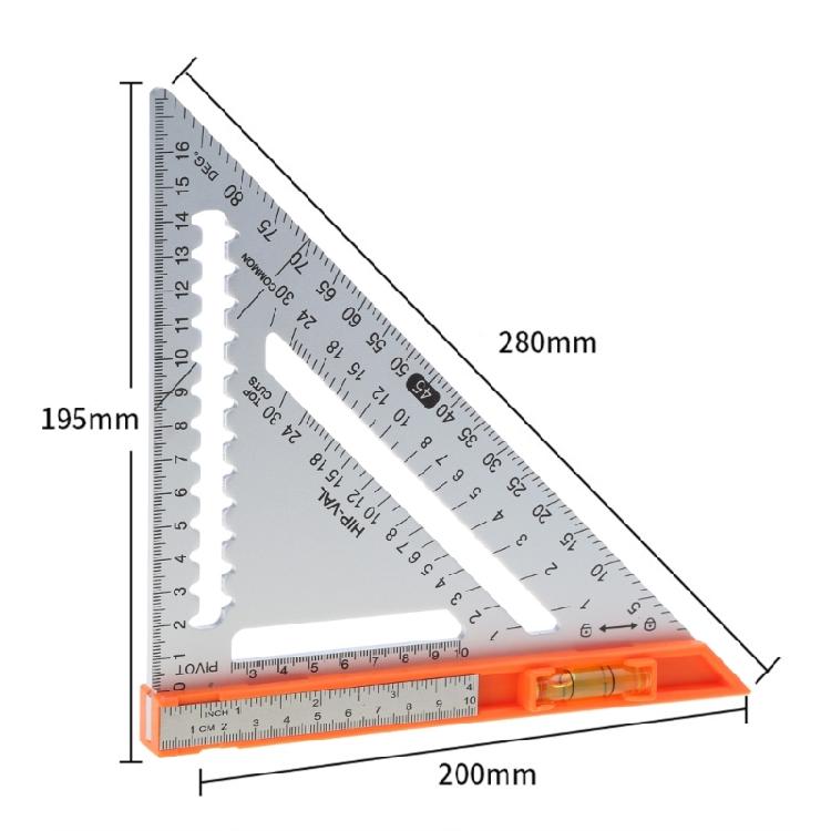Rafter Square with Level Carpenter Square Triangle Square Square Ruler Layout