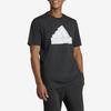 Adidas Футболка с коротким рукавом и логотипом, мужские топы, черные IS2855