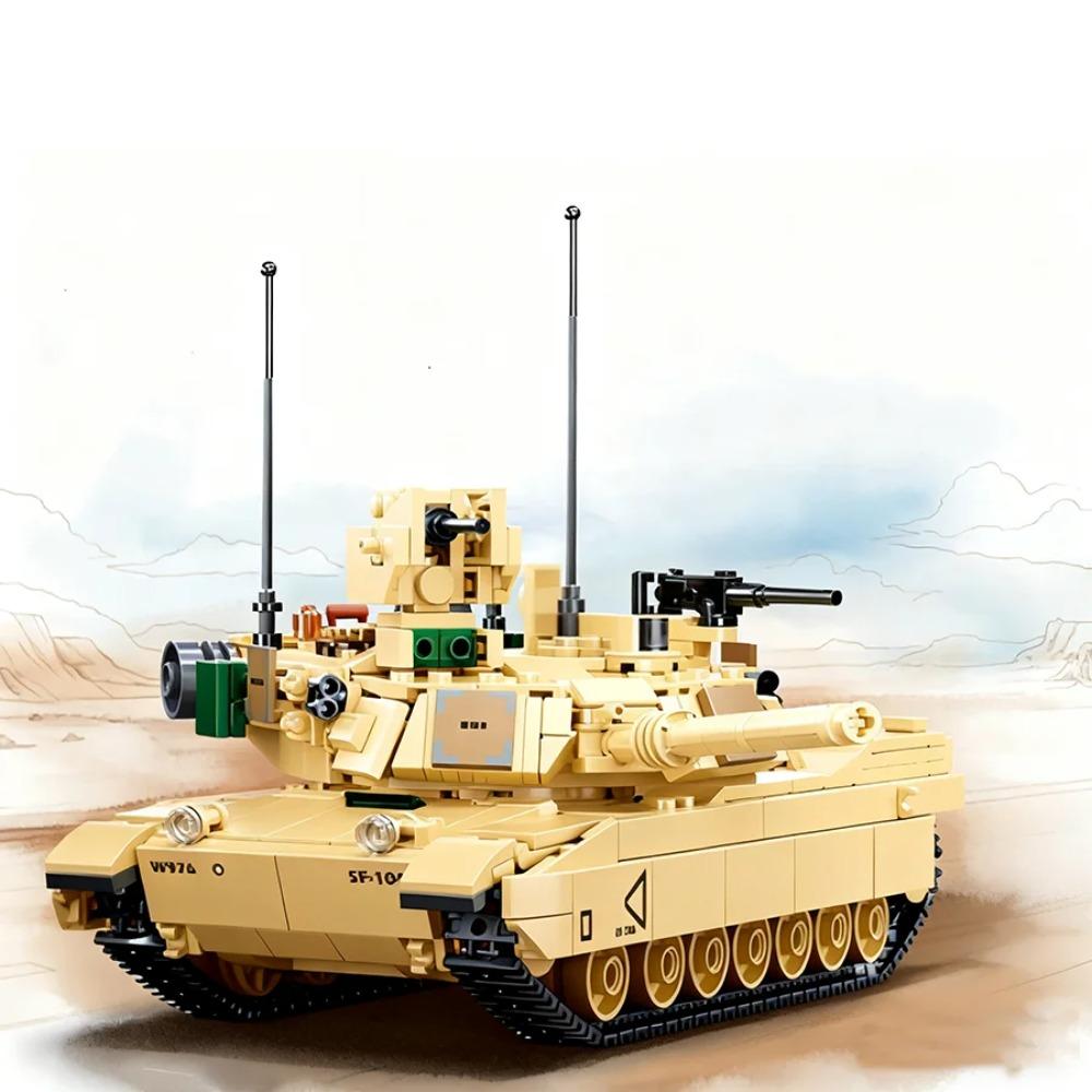 781 шт. B0892 Модель армейского танка M1A2 Sep V2 Abrams Строительный блок Детские кирпичики Игрушки Конструкторы Подарок