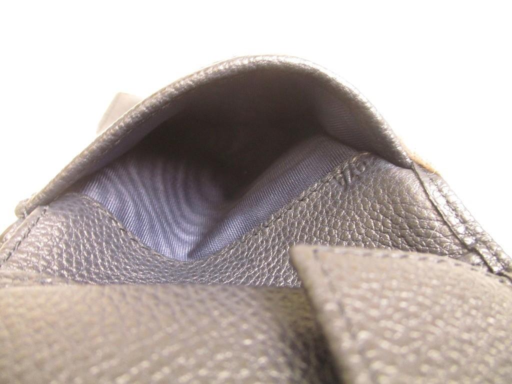 Authentic PRADA Navy blue Leather Bifold Wallet Compact Wallet #a691  Open box