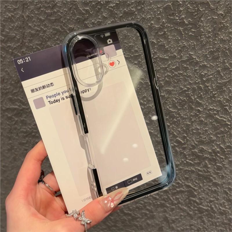 Роскошный прозрачный противоударный чехол для телефона для iPhone 16 16E 14 15 Plus 11 12 13 Pro Max Цветной бампер Броня Защитная крышка