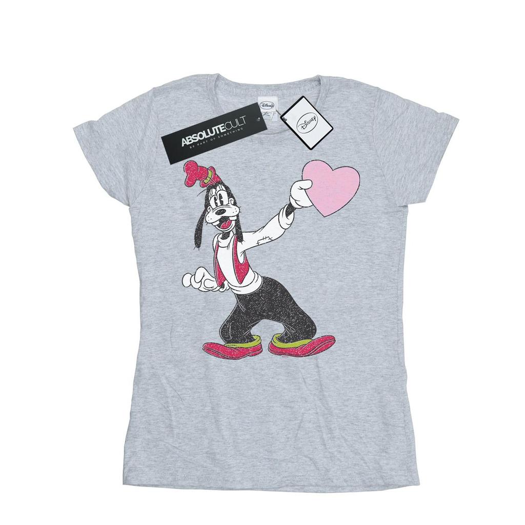 Disney Womens/Ladies Goofy Love Heart Cotton T-Shirt