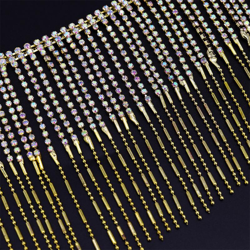 Аксессуары «Сделай сам» с бриллиантовой цепочкой, украшенной стразами, для костюмов и декораций