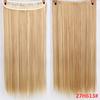 Long Straight Clip In One Piece Synthetic High Temperature Synthetic 5 Clips Hair Pieces