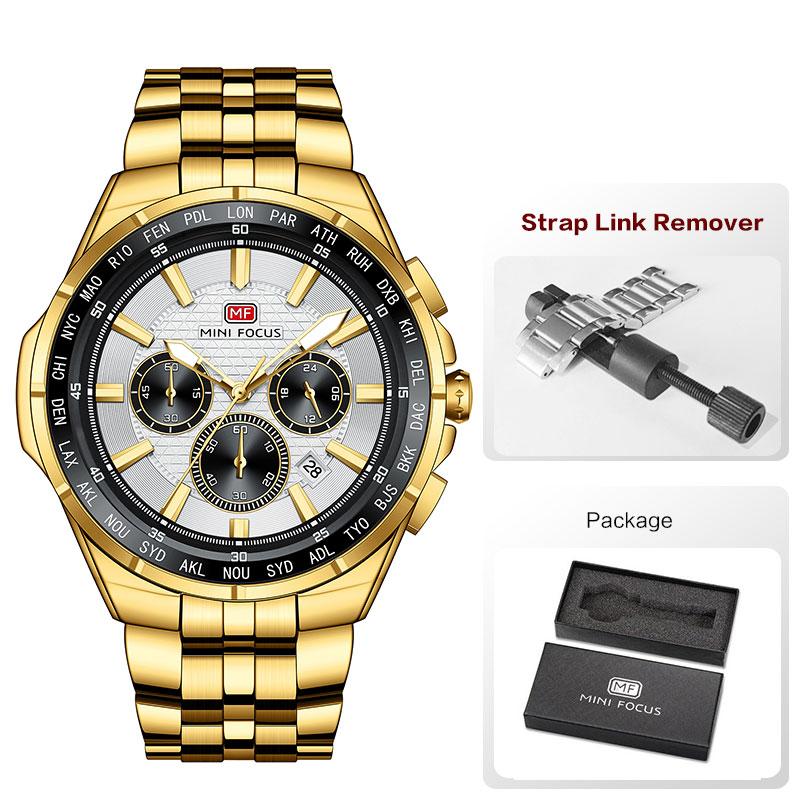 Casual Men's Quartz Watch Chronograph Calendar Luminous Waterproof Elegant Business Watches