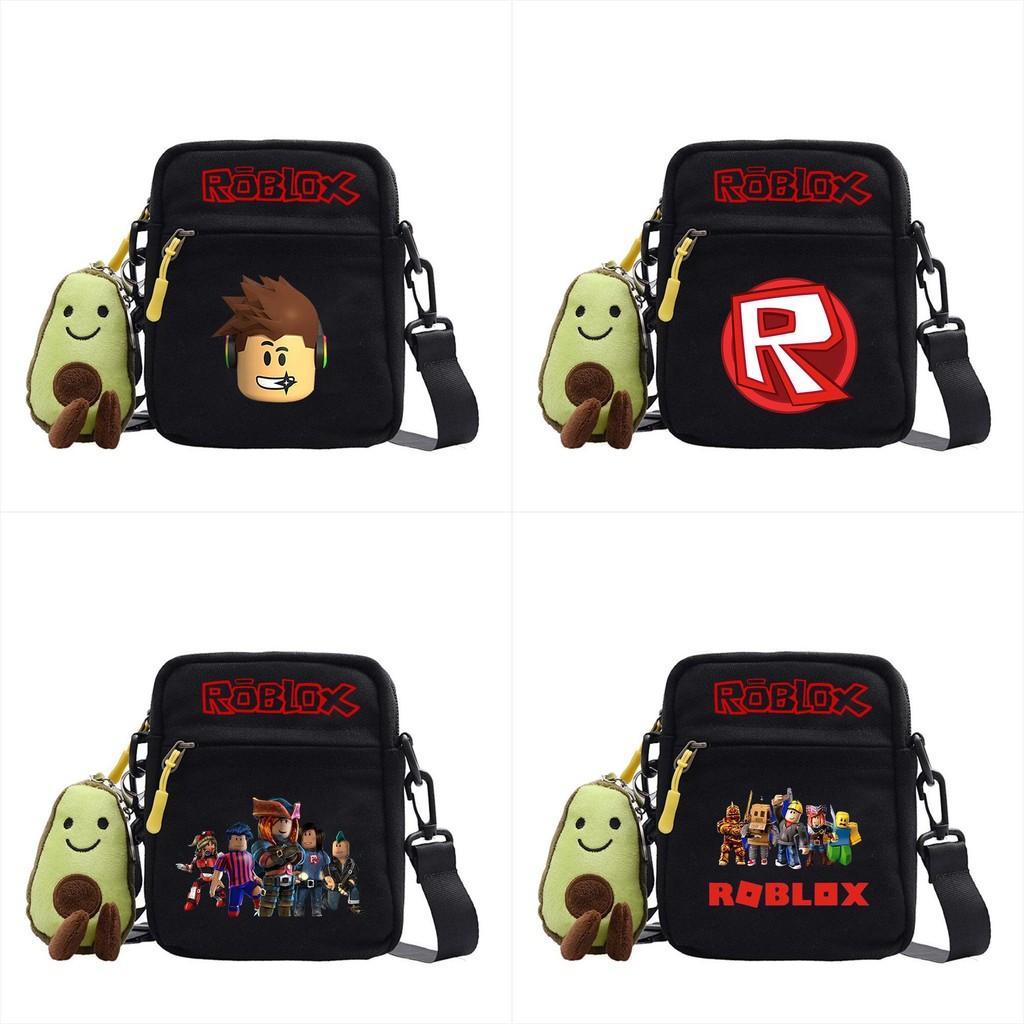 Тканевая сумка через плечо Roblox с принтом персонажа игры и буквой Для повседневных путешествий и школы