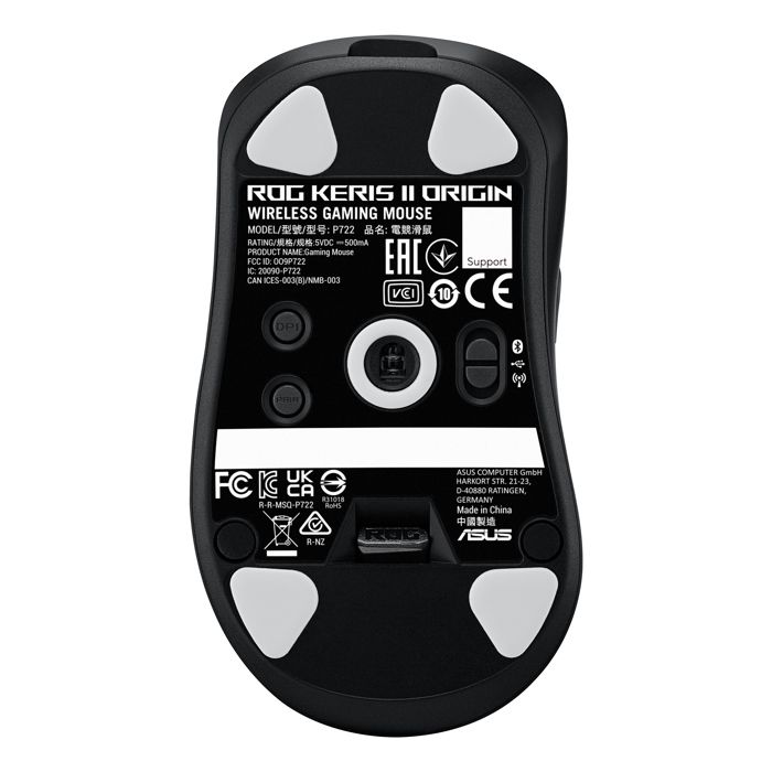 Souris Gaming - ASUS - ROG Keris II Origin BLK - 42000 DPI - RF Wireless + Bluetooth - Optique