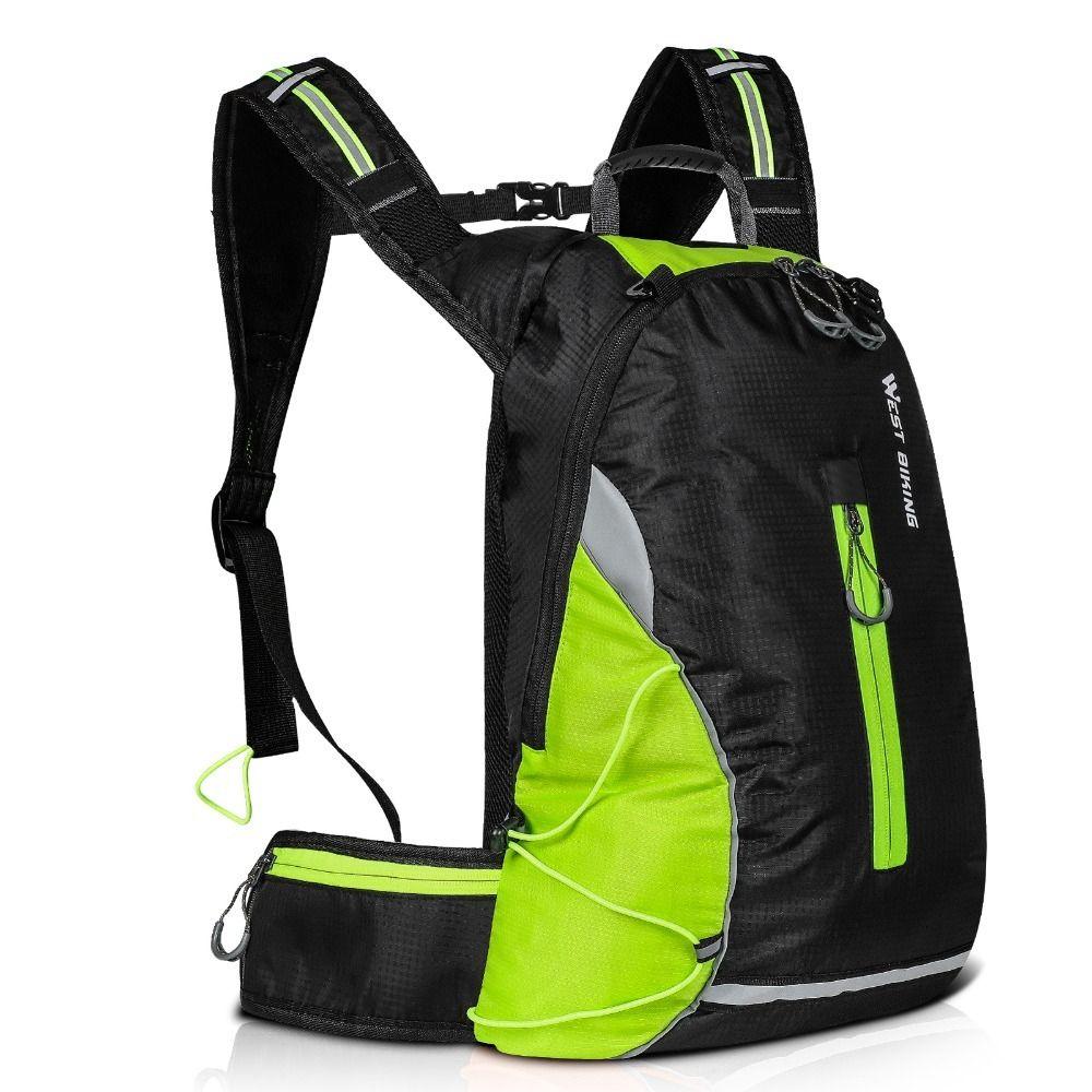 16L Capacity Cycling Backpack with Reflective Outdoor Backpack Durable Travel Daypack Hiking