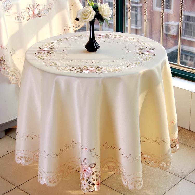 Скатерть из моющейся ткани в деревенском стиле с вышивкой и круглый чехол для кондиционера