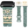 Rhinestone Charm Silicone Strap Ring for Apple Watch