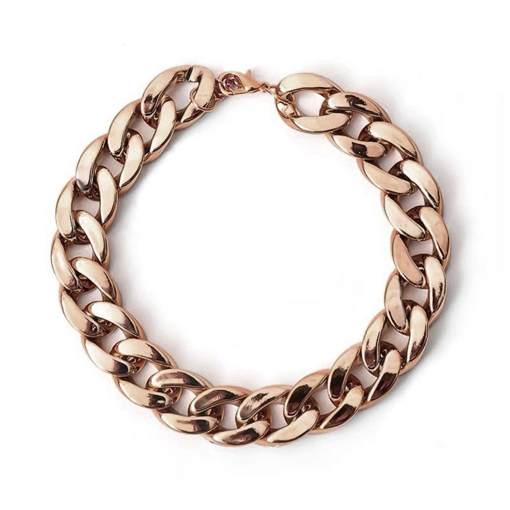 Cat Dog Gold Necklace Chain Dog Collar Adjustable Pitbull Collar Gold Collars for Small Medium Dog