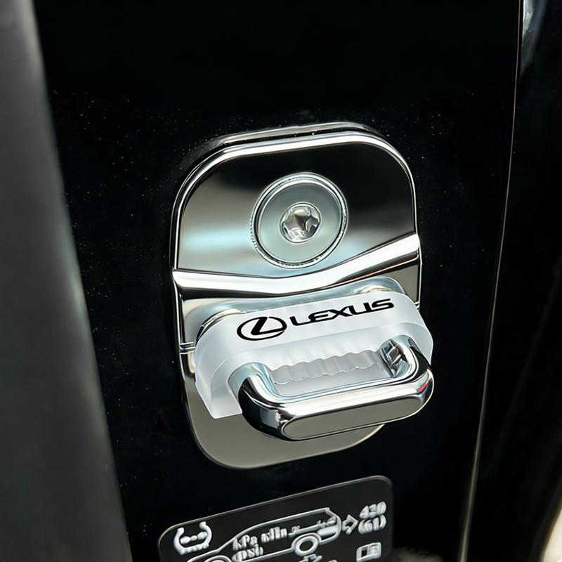 crdhnz1 4Pcs Car Door Lock Buckle Protective Cover Shock Absorber For Lexus Ct200h IS300h  RX400h RX350 RC RX450h GS RX RX270 NX300h UX