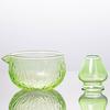 MiniMood Matcha Bowl Set, Heat-Resistant Glass, Tea Ceremony Set, Gift Set, Transparent Clear, Tea Bowl + Chasen Holder, Traditional Japanese Design,