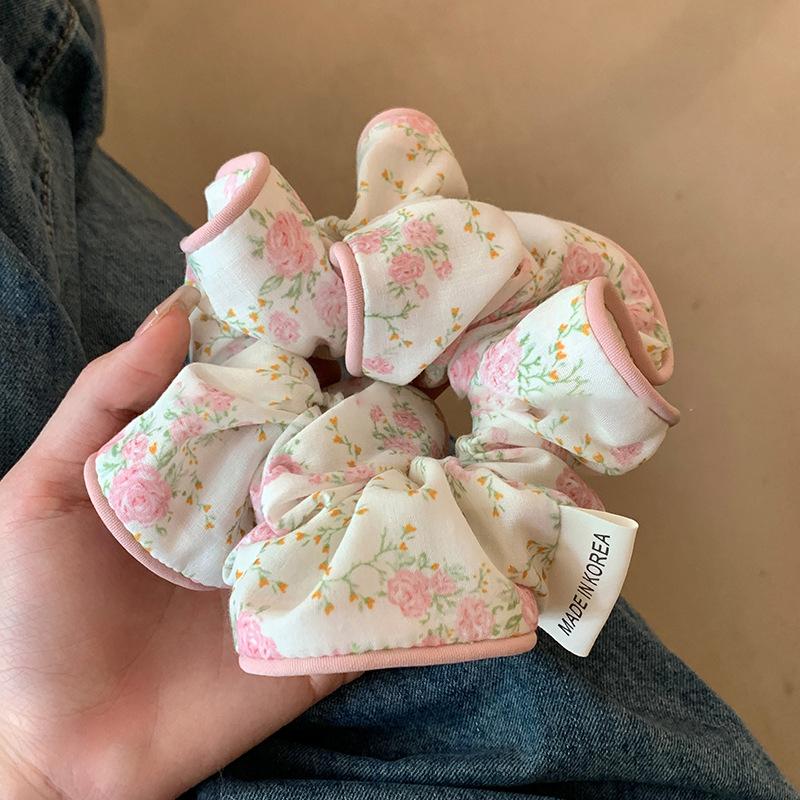 Цветочные резинки для волос для женщин и девочек, эластичные резинки для волос, аксессуары