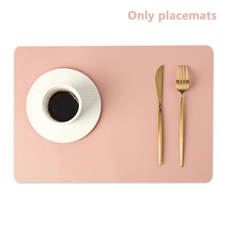 Double-Layer Leather Table Mat Nordic Heat-Proof Placemat Insulation Waterproof Oil-Proof Table Mats For Home Hotel Decoration