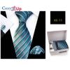 Cozy Up Ties for Men Set with Pocket Square Cufflink and Tie Clip | Necktie Handkerchief In Gift Box for Wedding