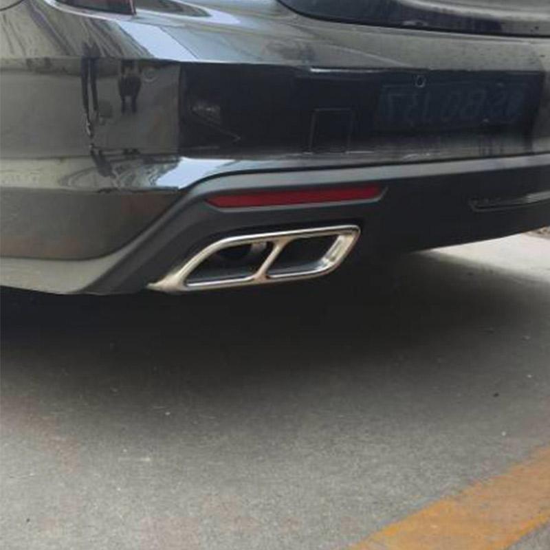 Для Cadillac CT5-21 нержавеющая сталь черный/серебристый автомобиль задняя выхлопная труба хвостовой глушитель выхлопной трубы нержавеющий автомобиль