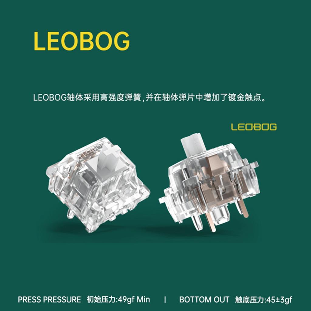 LOBOG Ice Soul Switch Кастомная механическая клавиатура 5-контактные тактильные переключатели Легкое усилие RGB Прозрачная Заводская смазка hi75 Sugar65