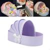 Shower Crib Basket Shaped Cardboard Box Decorative Paper Mache for Flower Sweet Treat