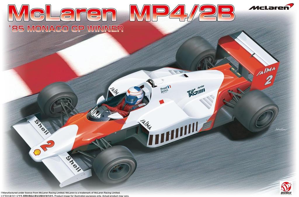 Formula Series McLaren 1985 Победитель Гран-при Монако Пластиковая модель BX20001 Platz/BEEMAX 1/20 MP4/2B