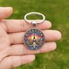 Paris Sunset View Keyring With Glass Alloy Pendant For Gift And Collectors Use