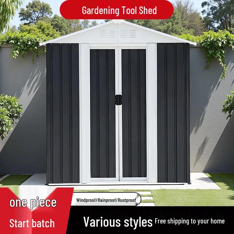 Outdoor Garden Storage Shed: Waterproof & UV-Protected for Tools & Sundries