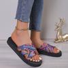 Fashion Summer Slippers Colorful Printed Platform Slippers Comfortable Non-slip Outdoor Beach Shoes Lightweight Women's Shoes Slides