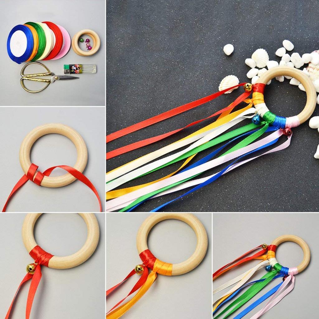 20 шт., изготовление ювелирных изделий своими руками, деревянное кольцо для прорезывания зубов для украшения поделок, 25 мм