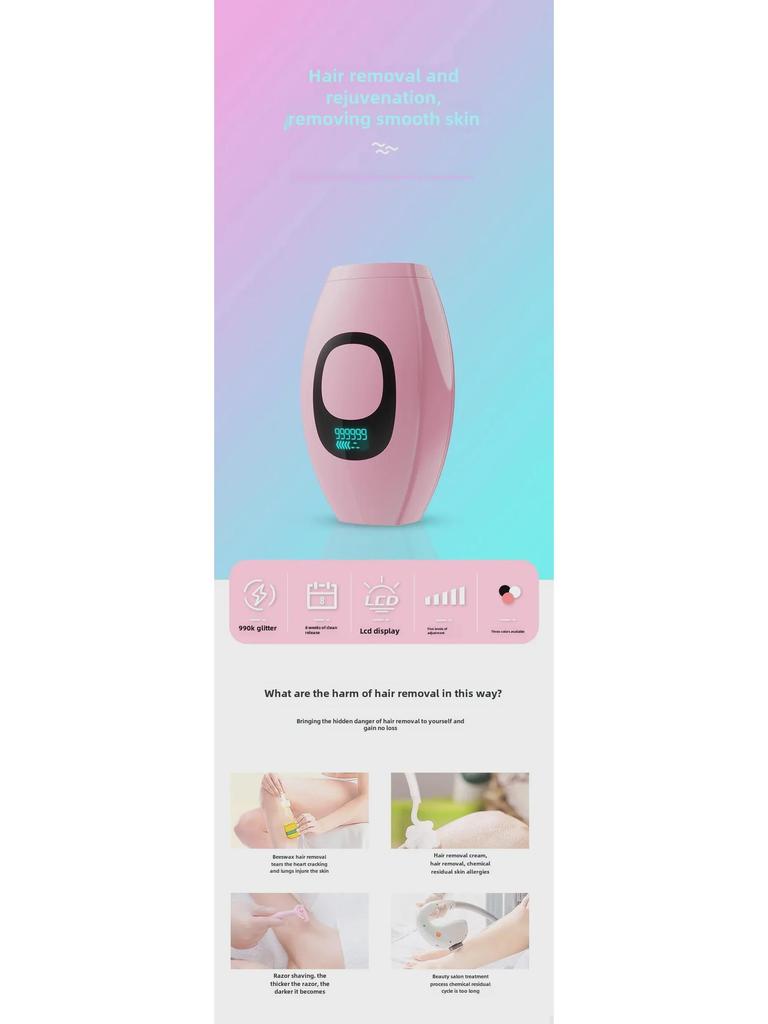 Модернизированное портативное устройство для удаления волос IPL 2022 года с кварцевой трубкой, совместимость с бритвой для всего тела