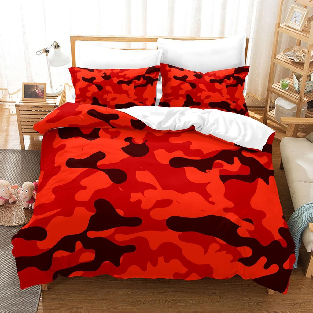Military Camouflage Series Camouflage Color Three-Piece Quilt Cover