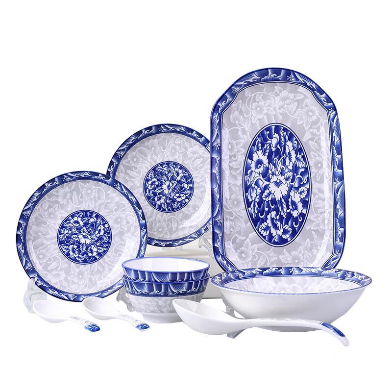 Столовый сервиз из сине-белого фарфора Weiyi