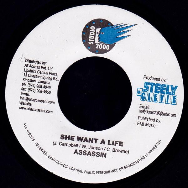 7inch Record ASSASSIN - She Want A Life NONE Studio 2000 2006 Jamaica Reggae, Ska & Dub Used