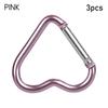 Hanging Outdoor Camping Tool Aluminum Carabiner Heart-shaped Buckles Keyring Hook Keychain Clip