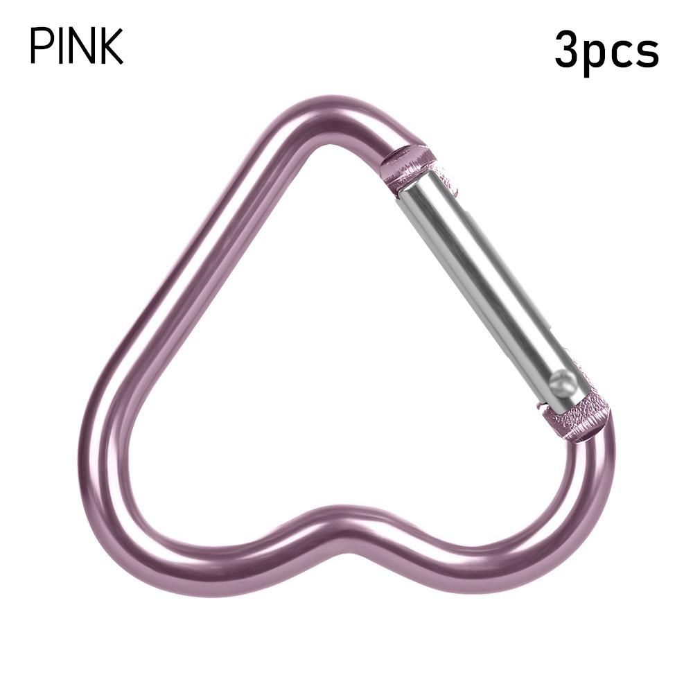Hanging Outdoor Camping Tool Aluminum Carabiner Heart-shaped Buckles Keyring Hook Keychain Clip