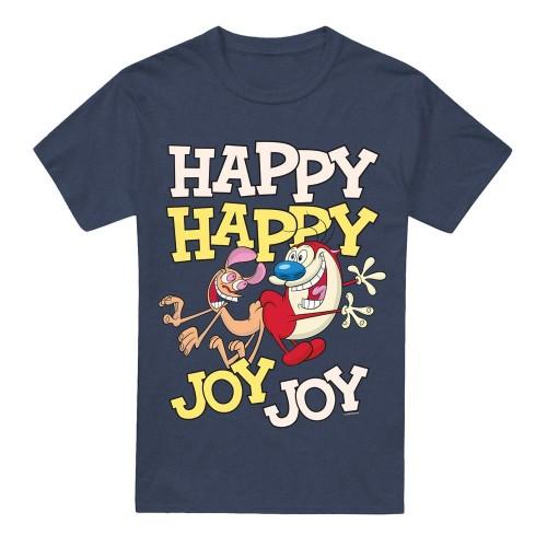 Футболка унисекс для взрослых Ren & Stimpy Happy Happy Joy Joy