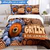 Bear And Blue Critter Adventure 3pcs K-pop music group Bedding set,Ideal for Bedroom, Dormitory,Including Duvet Cover And 2pcs Pillowcases,Fan gifts