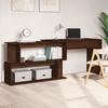 VidaXL Corner Desk Brown Oak 200x50x76 Cm Engineered Wood 815425