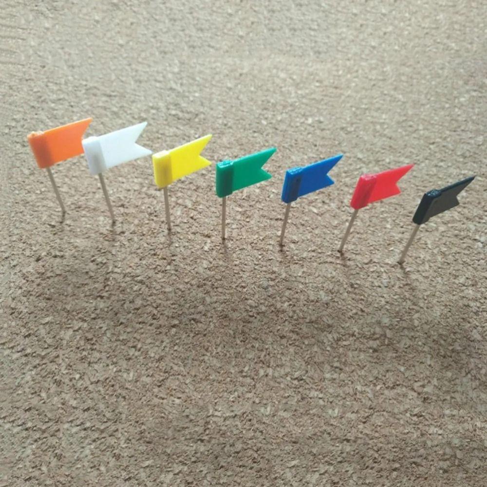 100pcs/box Bright Colors Colored Push Pins Reliable Material Easy Insert Drawing Tacks 100 Pieces Box Stable Fixing