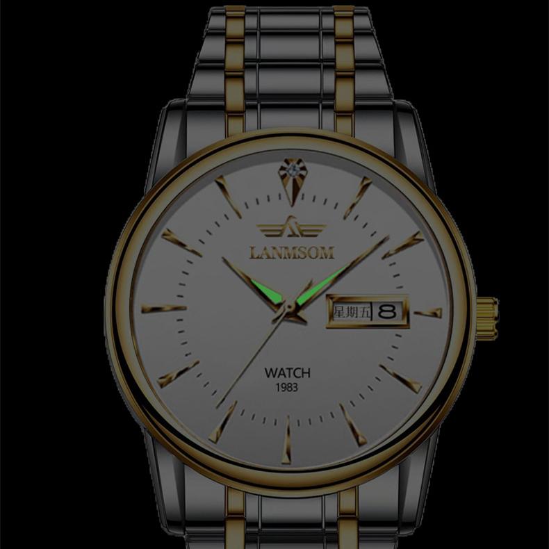 Новые роскошные мужские часы высшего бренда с коробкой, водонепроницаемые мужские кварцевые часы