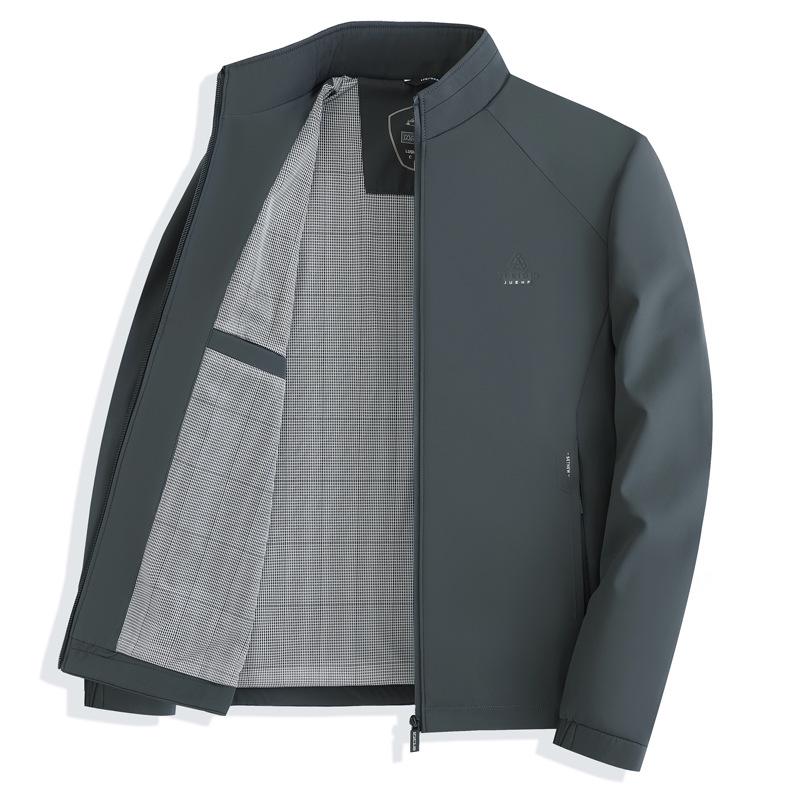 Универсальная мужская куртка в стиле business casual с воротником-стойкой - Коллекция Весна/Осень 2026